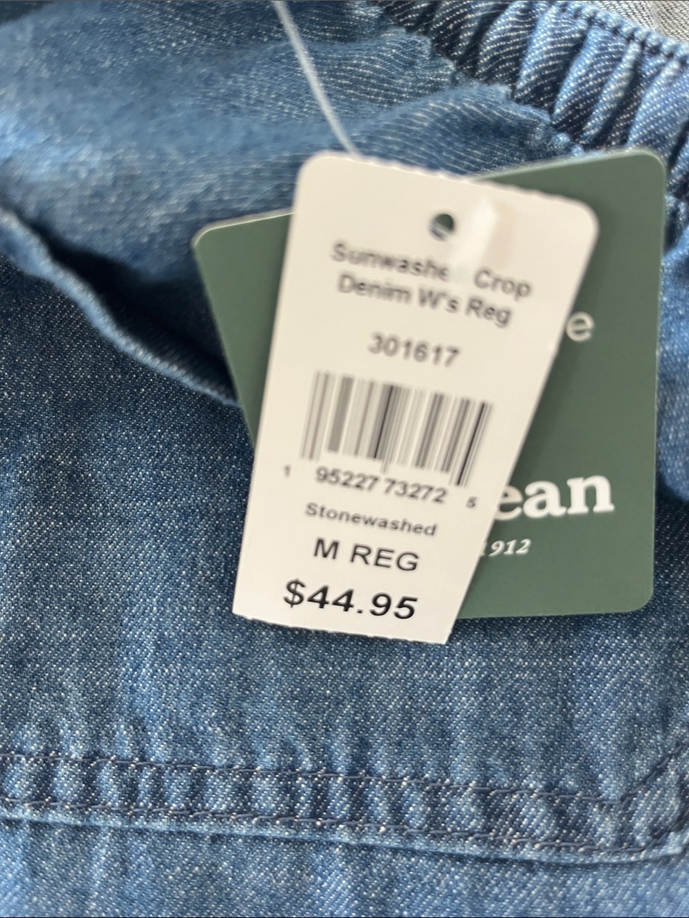 L.L. Bean Wide Leg Denim Pants in Light Blue - Picture 5 of 5